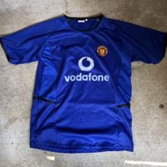 Manchester United ユニフォーム　希少　青 2002-03 Manchester United Third L/S Shirt v.Nistelrooy #10