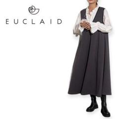 E391 EUCLAID ブークレーニットジャンパースカート　グレー