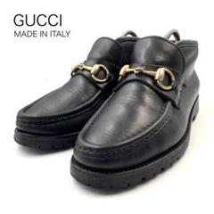 極美品 グッチ 37.5 ホースビット ローファー レザー 黒 ゴールド 新品未使用品】【GUCCI】グッチ ホースビット ローファー レザー