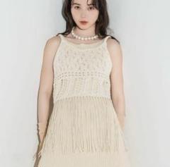 Eaphi lacework ami knit bustier 黒 - メルカリ