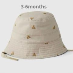 【GAP】3-6months ブラナンベアプリント リバーシブルバケットハット
