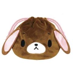シュガーバニーズ　ふわふわ巾着　くろうさ