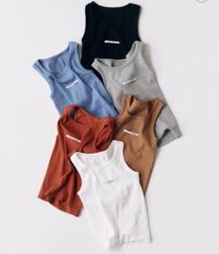 RIB TANK TOP JOSE MOON ジョゼムーン グレー - メルカリ