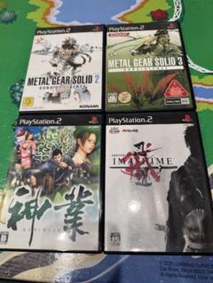 PS2 ゲーム 4本セット メタルギア 神業 忍道