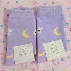 ♡新品 うさぎ柄クルーソックス 靴下 レトロファンシー spank♡