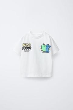 ★ドイツ発*ZARA*新作*SIGN SLOGAN プリントTシャツ/BL★ ZARA kids プリント Tシャツ ホワイト - メルカリ