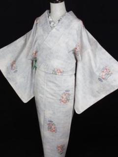 豪華絢爛綺麗美品身丈156cm裄丈66.5cm白大島正絹袷広