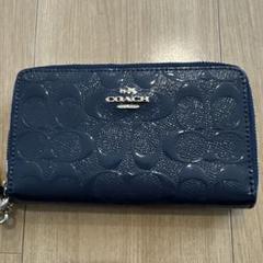 値下げ‼️新品未使用◆COACH ネイビー ダブルジップ 長財布 COACH ダブルジップ 財布 長財布 コーチ