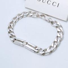洗浄済 グッチ GUCCI 925 ブレスレット シルバー メンズ OT439