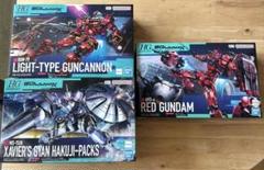 【3体セット】　HG 赤いガンダム　軽キャノン　エグサベ専用ギャン HG 赤いガンダム 軽キャノン エグザベ専用ギャン(ハクジ装備) 3