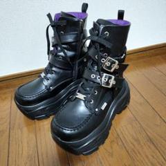 ヨースケYOSUKE厚底スニーカーブーツ　レースハイアップバックル付きのサムネイル