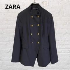 ZARA ザラ ブラック 金ボタン Lサイズ ナポレオン ポンチョ ロング丈 ZARA（ブラック/黒色系）のフリマアイテム一覧