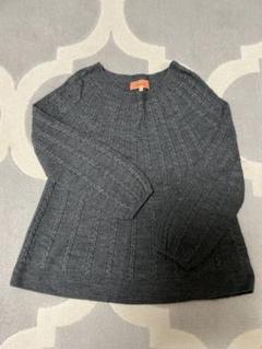 再再値下げ（新品）sunauna 半袖黒ニット（シフォンにフロッキー