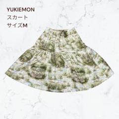 最終額　中古美品　yukiemon コラージュ柄　スカート　Mサイズ 最終額中古美品yukiemon コラージュ柄スカートMサイズ