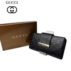 88 美品 GUCCI シマ 長財布 二つ折り財布 GG柄