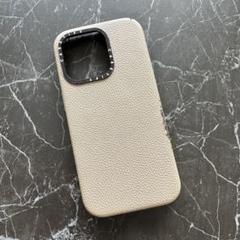 CASETiFY レザーiPhone13pro maxケース ベージュ CASETiFY ケースティファイ レザー カード収納 手帳型 iPhone 13