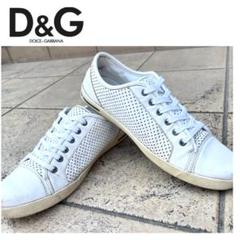【Dolce&Gabbana】ローカットスニーカー レザー バイカラー ロゴ DOLCE&GABBANA - DOLCE & GABBANA ドルチェアンドガッバーナ