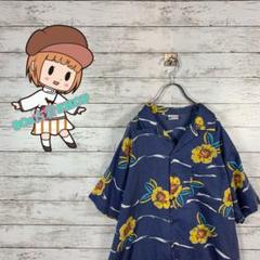 【人気USA製】ヴィンテージ アロハシャツ 総柄シャツ オーバーサイズ