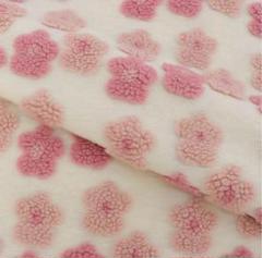 ファー　布　生地　素材　花　ピンク　30cm送ります。