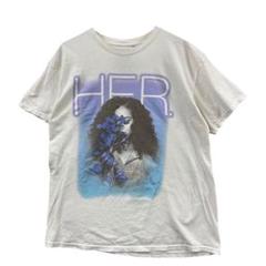 ハー　メンズ半袖Tシャツ　白　Ｍ　アーティスト　クルーネック【4876】