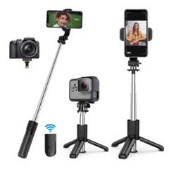 自撮り棒 軽量型 セルカ棒 スマホ スタンド アクションカメラ リモコン付き
