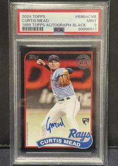 2024 TOPPS CURTIS MEAD サイン　レイズ　MLB PSA