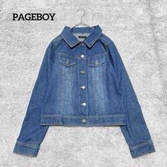 PAGEBOYオーバーサイズ ダークブルー デニムジャケット 2025年最新】PAGE BOY レディース Gジャン・デニムジャケット