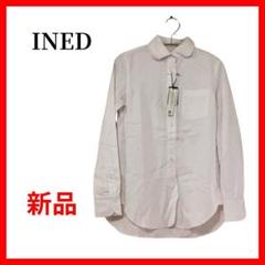 INED　イネド　ブロードシャツ　メンズ　ホワイト　オフィスカジュアル　B373