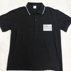 【美品】クレヨンしんちゃん公式 ポロシャツ ブラック ホワイトライン