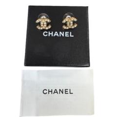 CHANEL シャネル ピアス ゴールド ココマーク ラインストーン05 Aのサムネイル