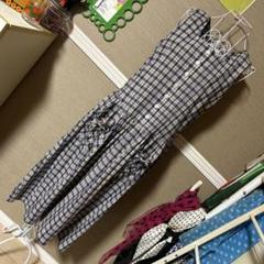 レトロ古着 チェック柄 ポッケ付き⋈ ノースリーブワンピース ヴィンテージ 古着