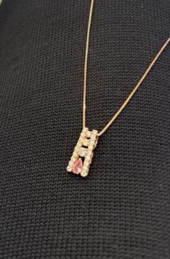 【未使用に近い】VERITE ダイヤモンドネックレス 0.1ct/K18PG 未使用に近い】VERITE ダイヤモンドネックレス 0.1ct/K18PG