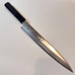 270mm先丸柳刃包丁 鏡面　黒檀黒水牛銀巻八角柄 刺身包丁 全鋼• 刺身包丁 先丸柳刃包丁 尺（刃渡り300mm）鏡面仕上げ 本刃付け