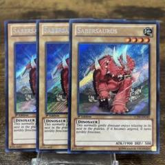 遊戯王　セイバーザウルス　英語　シークレット　３枚　LCJW-EN143 遊戯王【英語版】セイバーザウルス シク 3枚セット❗️ - メルカリ