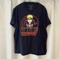 NARUTO ナルト 一楽ラーメン Tシャツ Lサイズ ブラック 半袖 古着