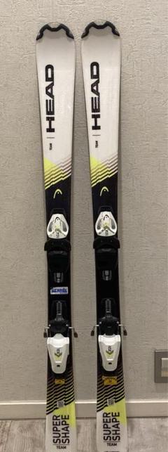 ジュニア用　スキー板　HEAD SUPER SHAPE 127cm 中古品 HEAD ヘッド SUPER SHAPE TEAM ＆ HART QUEST 板＋ビンディング