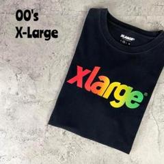 00's Y2K XLARGE エクストララージ　レインボービックロゴ　Tシャツ