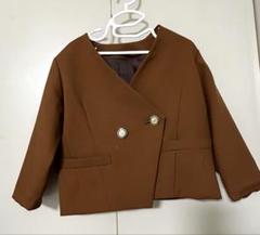 【美品】がんばりっ子 幼稚園用制服　ブラウンジャケット　110サイズ