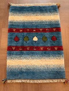 ギャッベ 67×95cm ペルシャ絨毯 手織り ギャベ 玄関マットラグ 絨毯