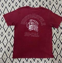 KUSTOM STYLE SO-CAL Tシャツ　半袖　エンジ　　カルフォルニア