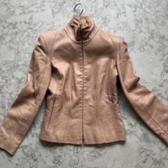 ロエベ レザージャケット ピンク アナグラム レディース 38