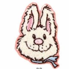 ウサギの刺繍ワッペン