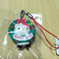 キティクリスマスリースストラップ