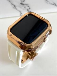 Apple Watch 46mm ラバーバンドベルト & カバーケースセット@d