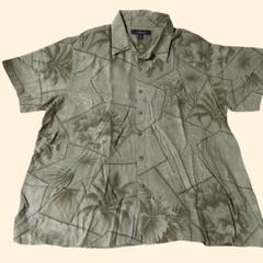 croft&barrow ハワイアン柄 半袖シャツ XL グリーン系