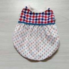 Sサイズ＊ギンガムチェック×イカリ柄タンクトップのサムネイル
