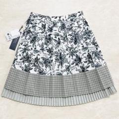 【極美品】PEARLY GATESパーリーゲイツ プリーツスカート 花柄 通気性