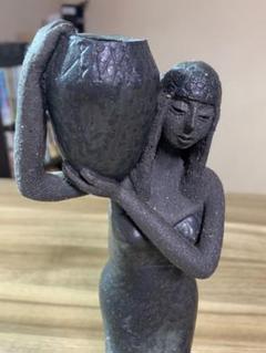 【期間限定特価】 古代ギリシャ風女性陶作者刻印あり 工芸品
