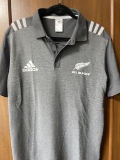 【限定】adidas ALL BLACKS ポロシャツ Lサイズ グレー