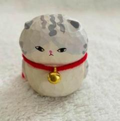 猫型木製アートフィギュア